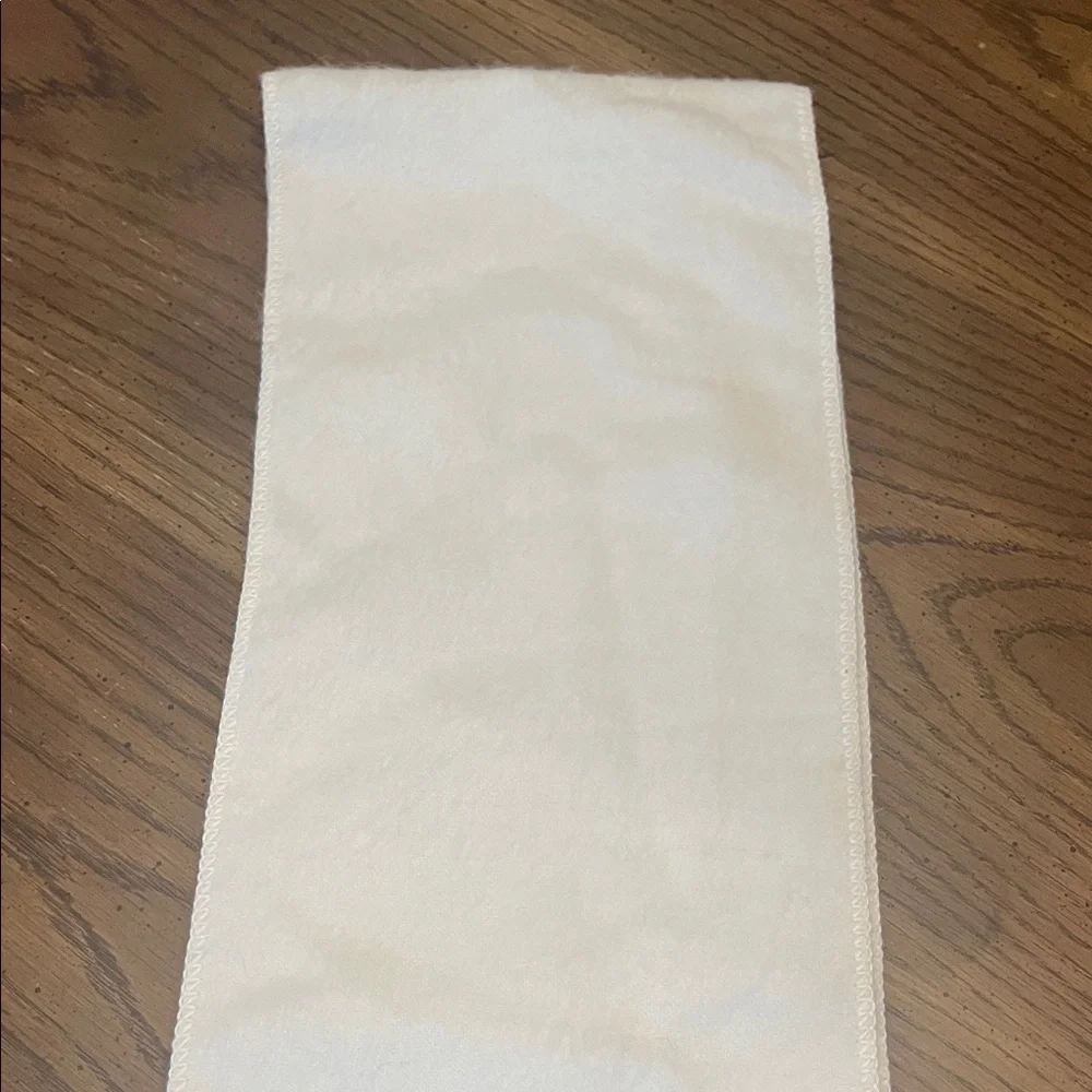 Alpaca Camargo winter‎ white (cream) scarf with fringe